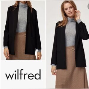 Aritzia WILFRED Solaina Open Front Black Blazer size Large
